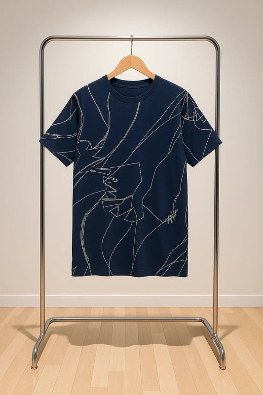 Abstract Line Art Graphic T-Shirt - Fits By FOUR